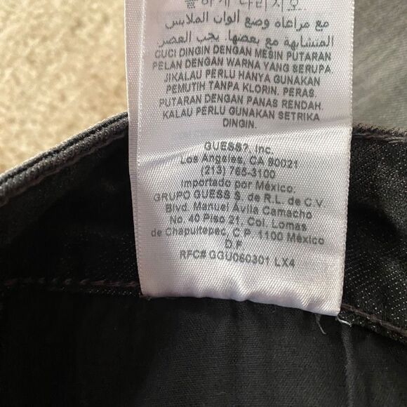G by Guess Suzette Super Skinny Black Asphalt Wash Jeans Size 26 - Picture 11 of 14